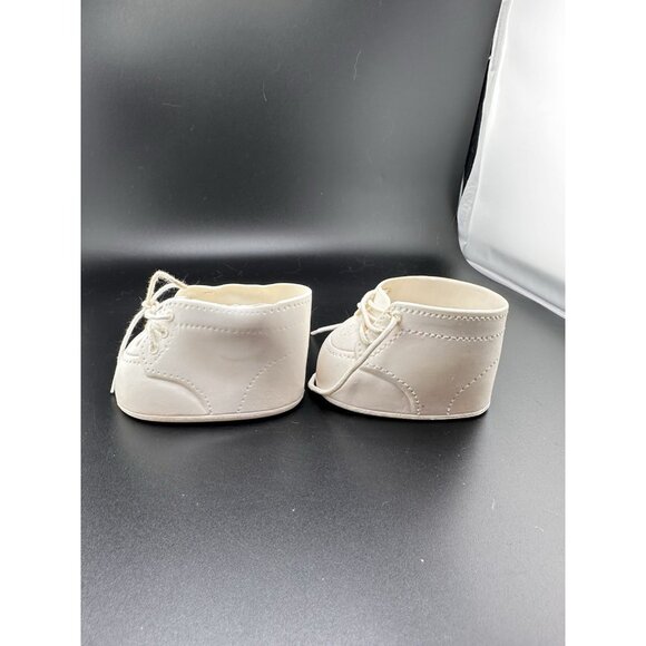 Cabbage Patch Kids Doll Vtg Coleco White Plastic Shoes Oxford High Tops Laces - Picture 8 of 11